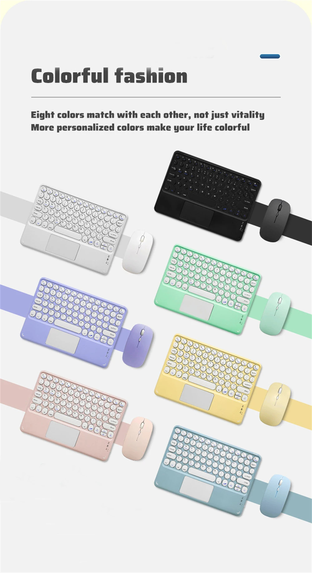 Suitable Touchscreen Bluetooth Wireless Universal Keyboard Mini ...