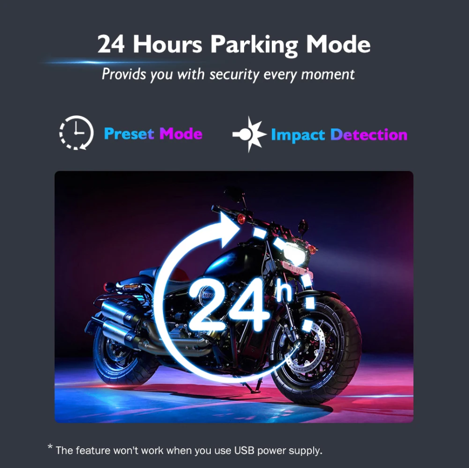 VSYS S2F S2D Dual 1080P Motorcycle DVR Dash Cam SONY Starvis 3.0'' TPMS ...