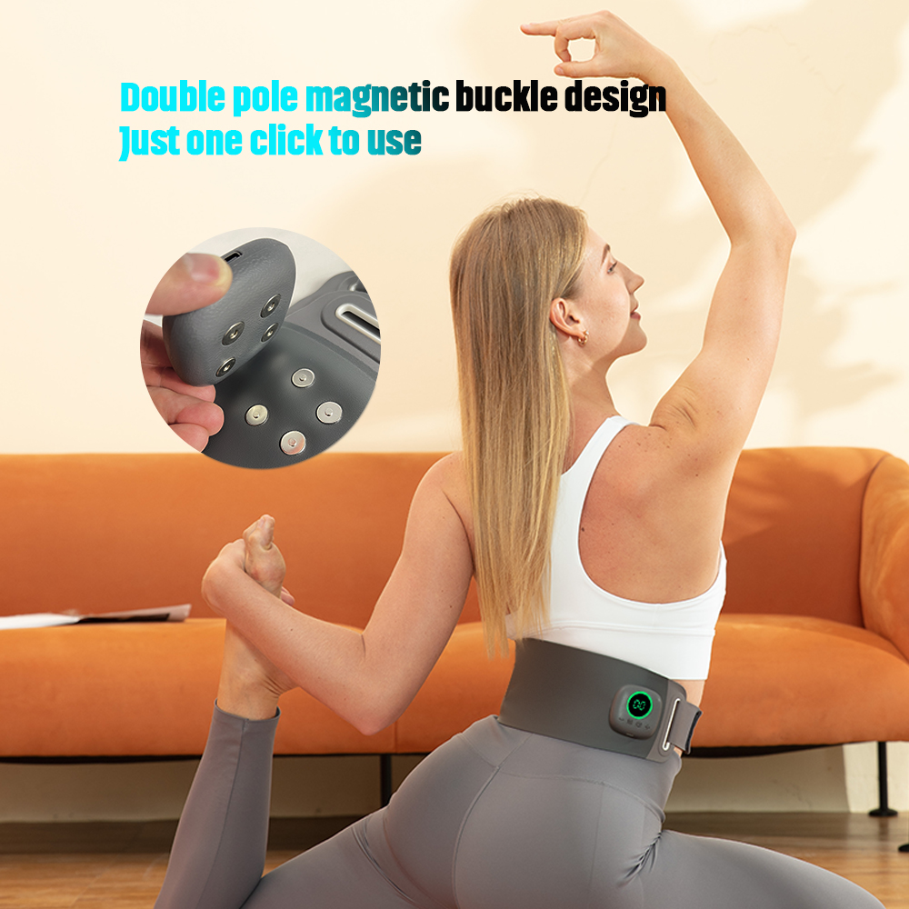 Electric EMS Abdominal Heating Massage Fat Burn Fitness Slimming Belt ...