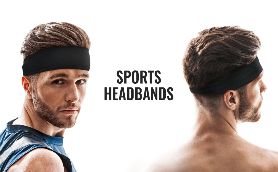 Gym Anti-Slip Thin Elastic Sports Headband Women Yoga Hair Bands Slim  Fitness Sweatband for Men