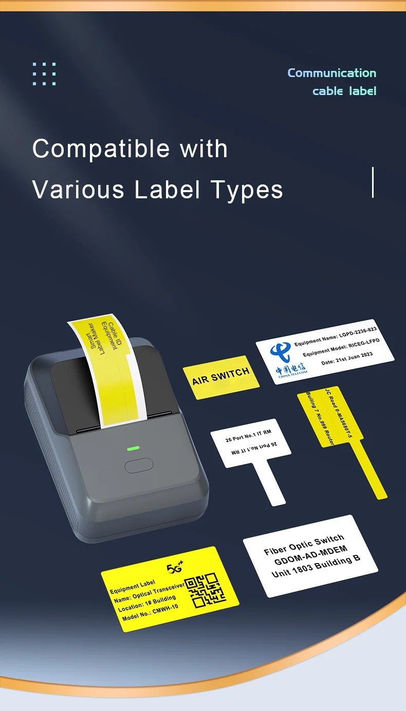 NEW P2 Portable Label Maker Wireless Label Printer Sticker Printer ...
