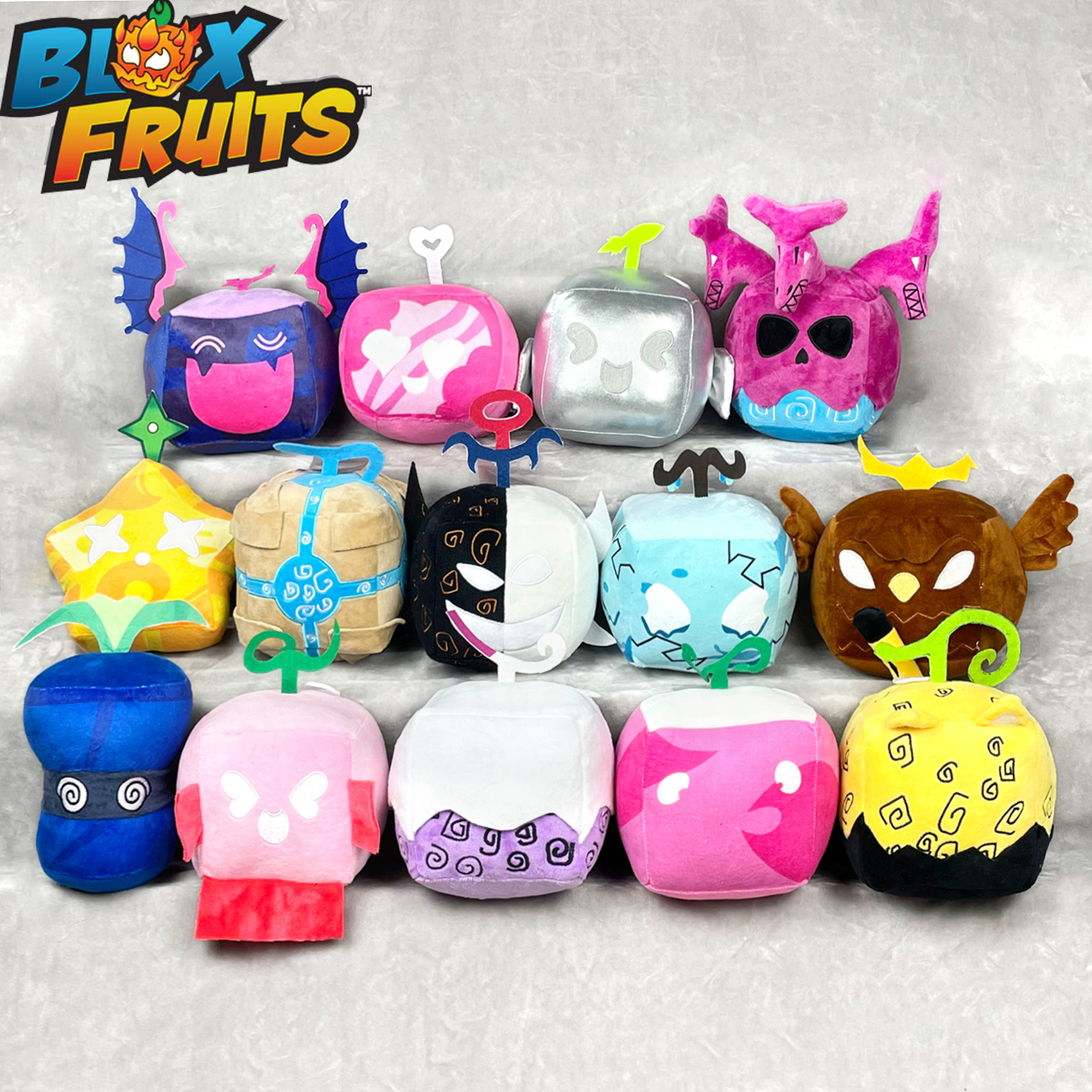 Cute Blox Fruits Plush Toy Cartoon Adventure Game Soft Stuffed Kawaii Blox Fruits Peluche Doll