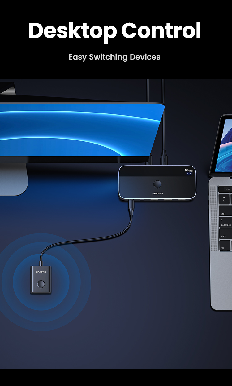 UGREEN 10Gbps USB C KVM Switch USB C 3.2 Switcher for PC Keyboard ...