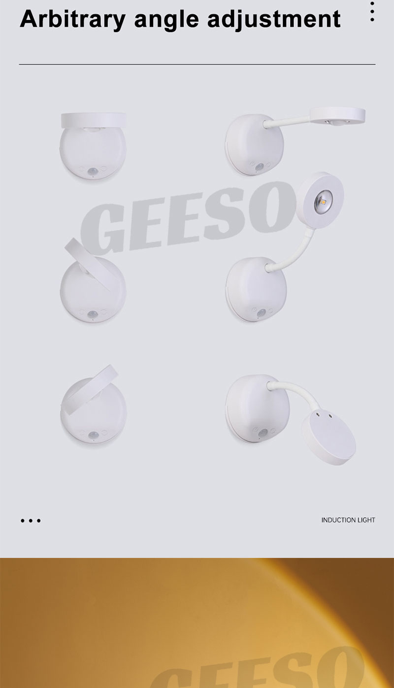 GEESO LED Motion Sensor Wall Light With Remote Control Spotlight ...