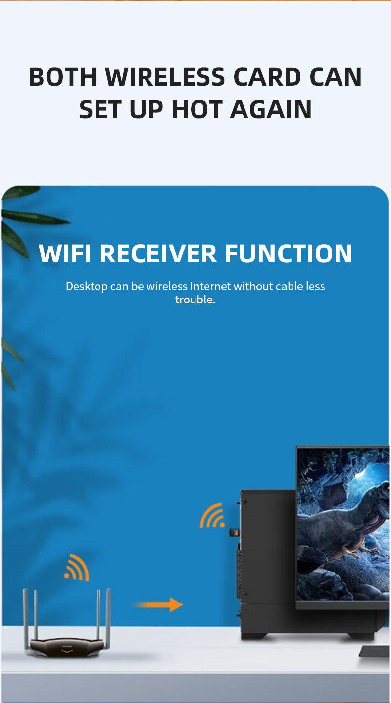 USB Wifi Dongle Usb LAN Wireless Network Adapter 600Mbps Realtek ...