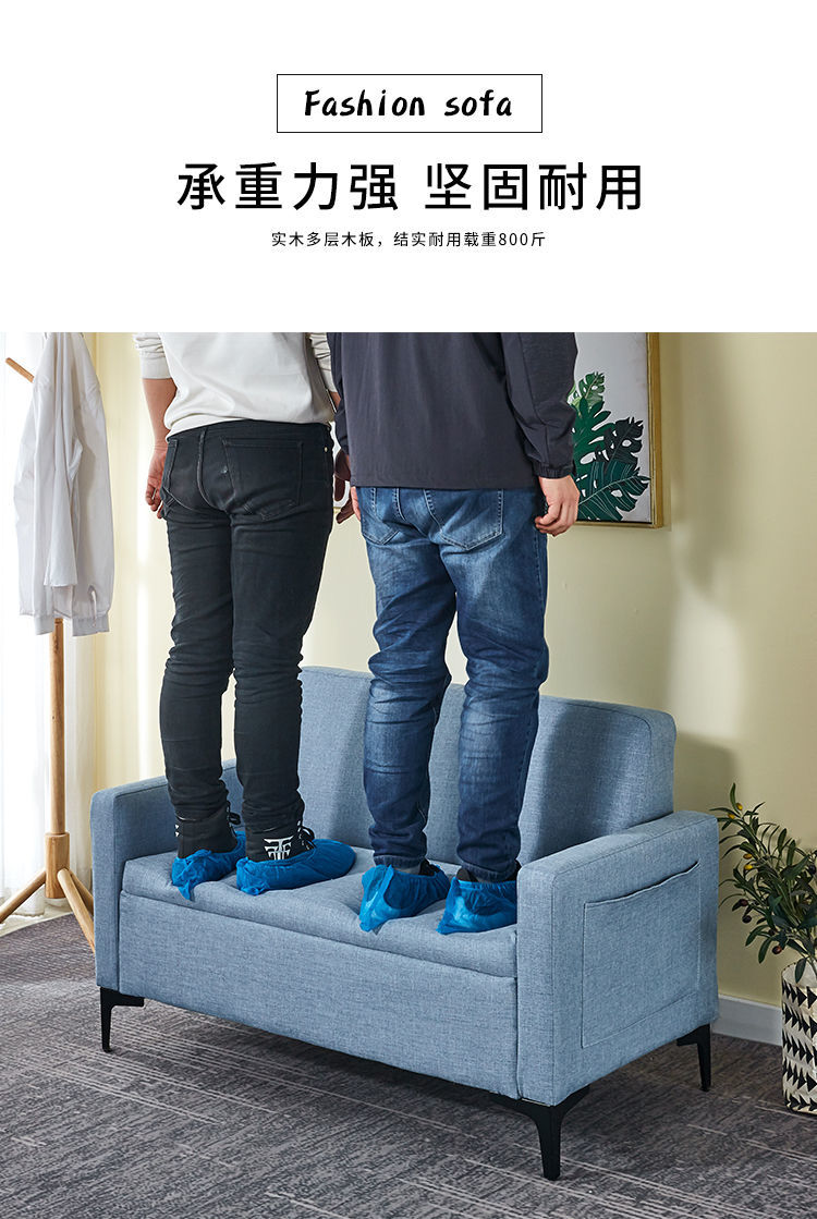 Cat Claw Leather Small Sofa Nordic Modern Small Unit Living Room