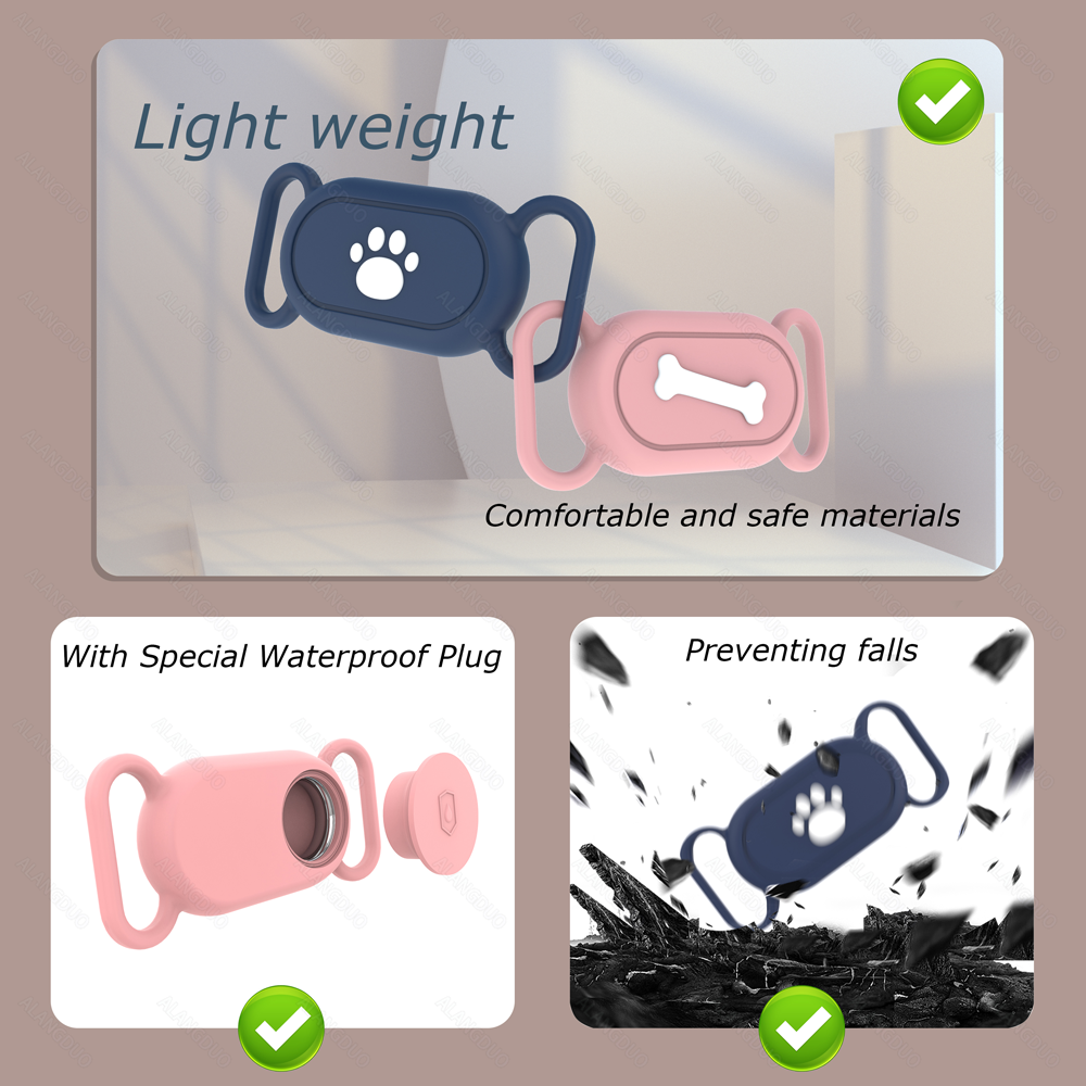 for Samsung Galaxy SmartTag2 Case Dog Collar Holder, Waterproof Silicone  Case for Galaxy Smart Tag 2 for Pet Dog Cat Collars