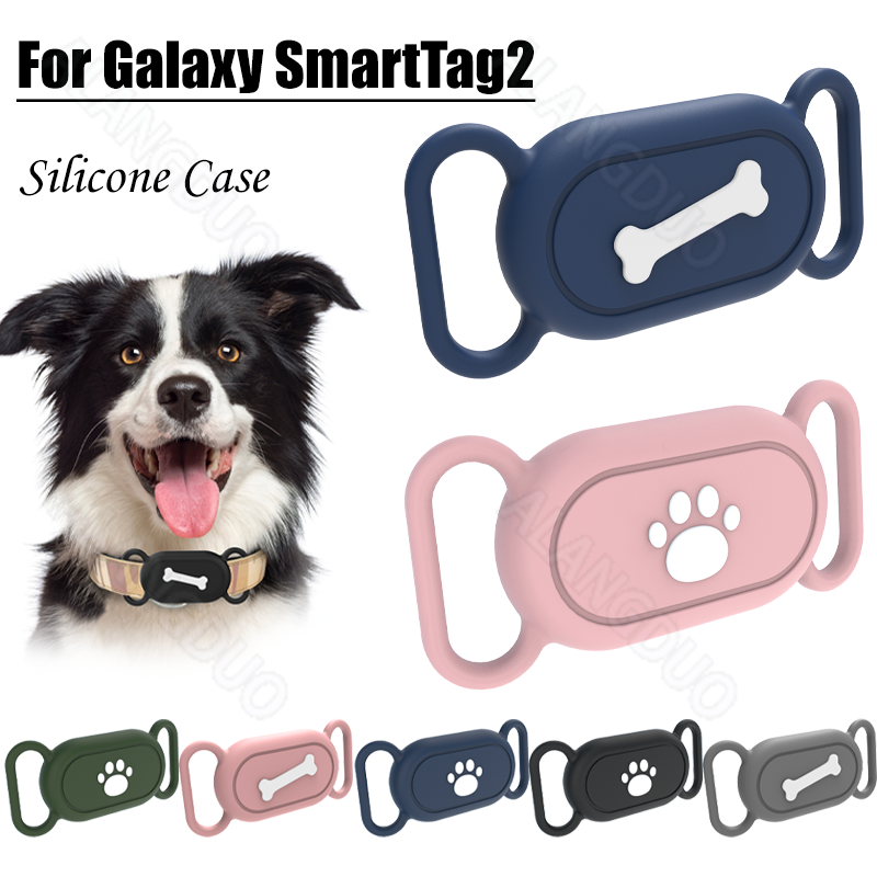 for Samsung Galaxy SmartTag2 Case Dog Collar Holder, Waterproof Silicone  Case for Galaxy Smart Tag 2 for Pet Dog Cat Collars