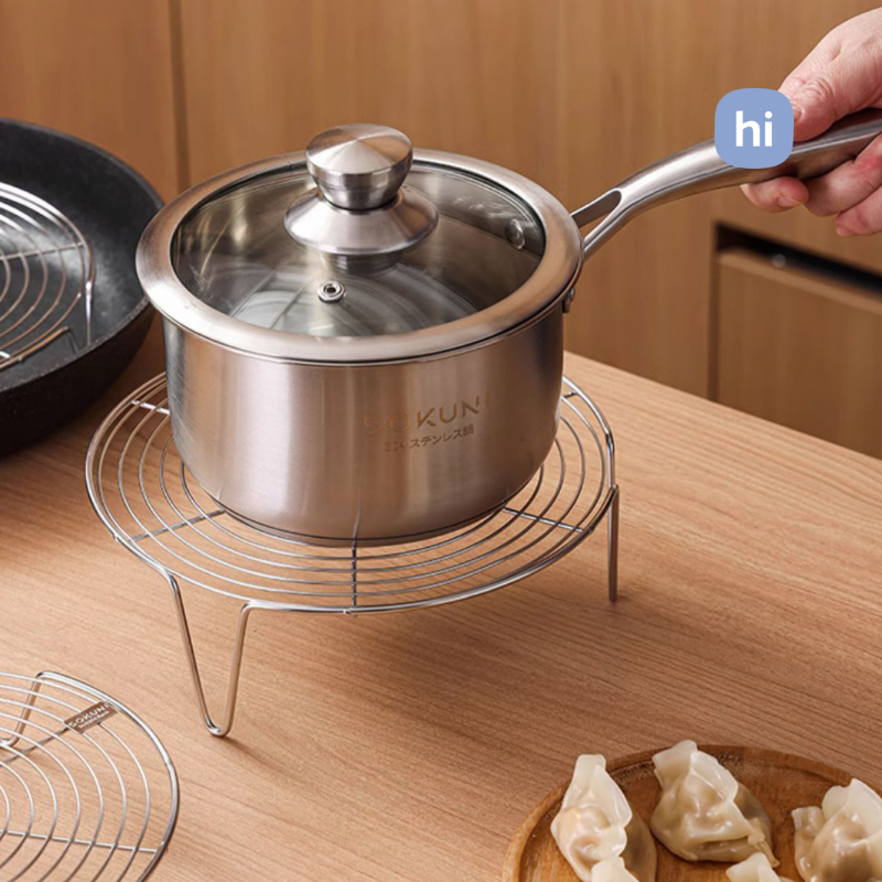 HI HOMES Thickened 304 Stainless Steel Egg Steam Rack Household Steamer ...