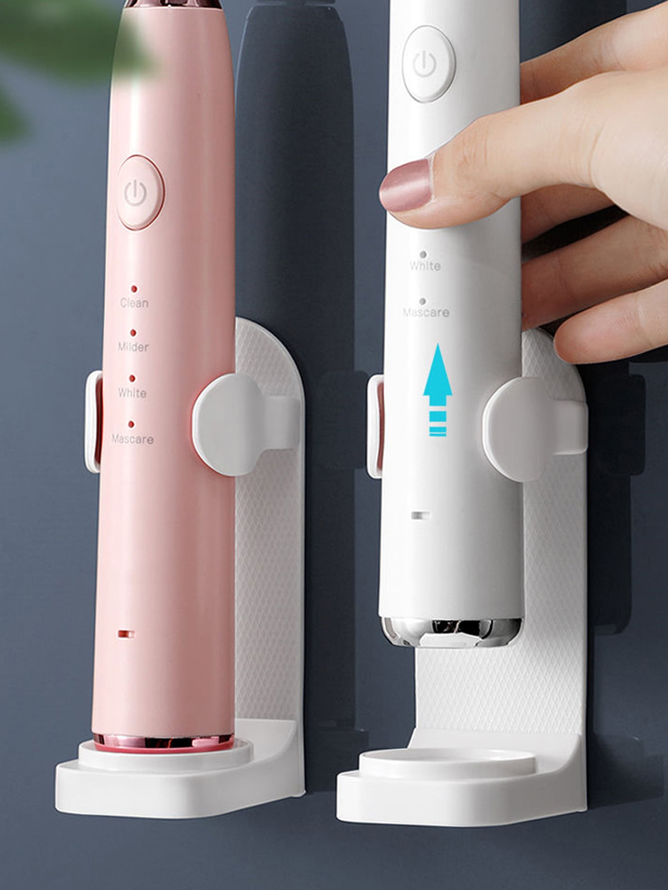 1pc Spiral Shading Electric Toothbrush Storage Rack Wall-Mounted Anti ...
