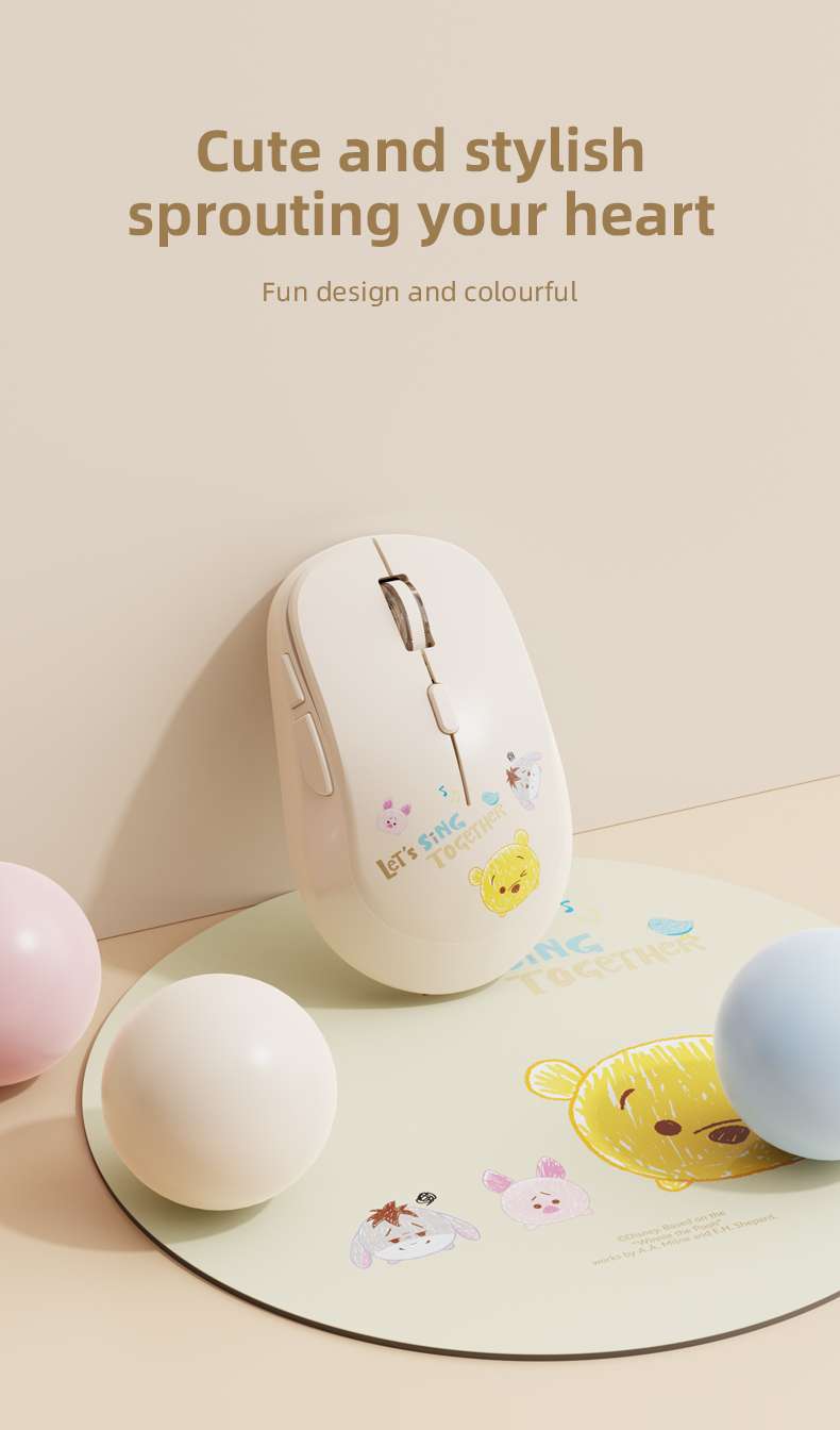 Disney QS-MS01 Wireless Mouse Stable Connection Sweatproof Three Speed ...