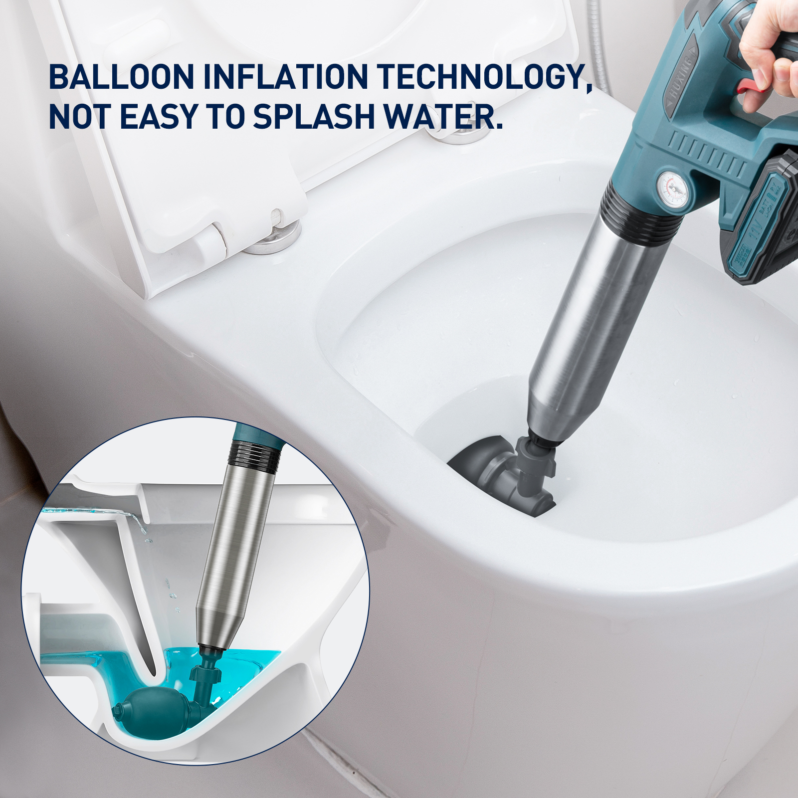 Heavy Duty Drain Clog Blaster, Aiment Unclog Gun, Powerful Pneumatic ...