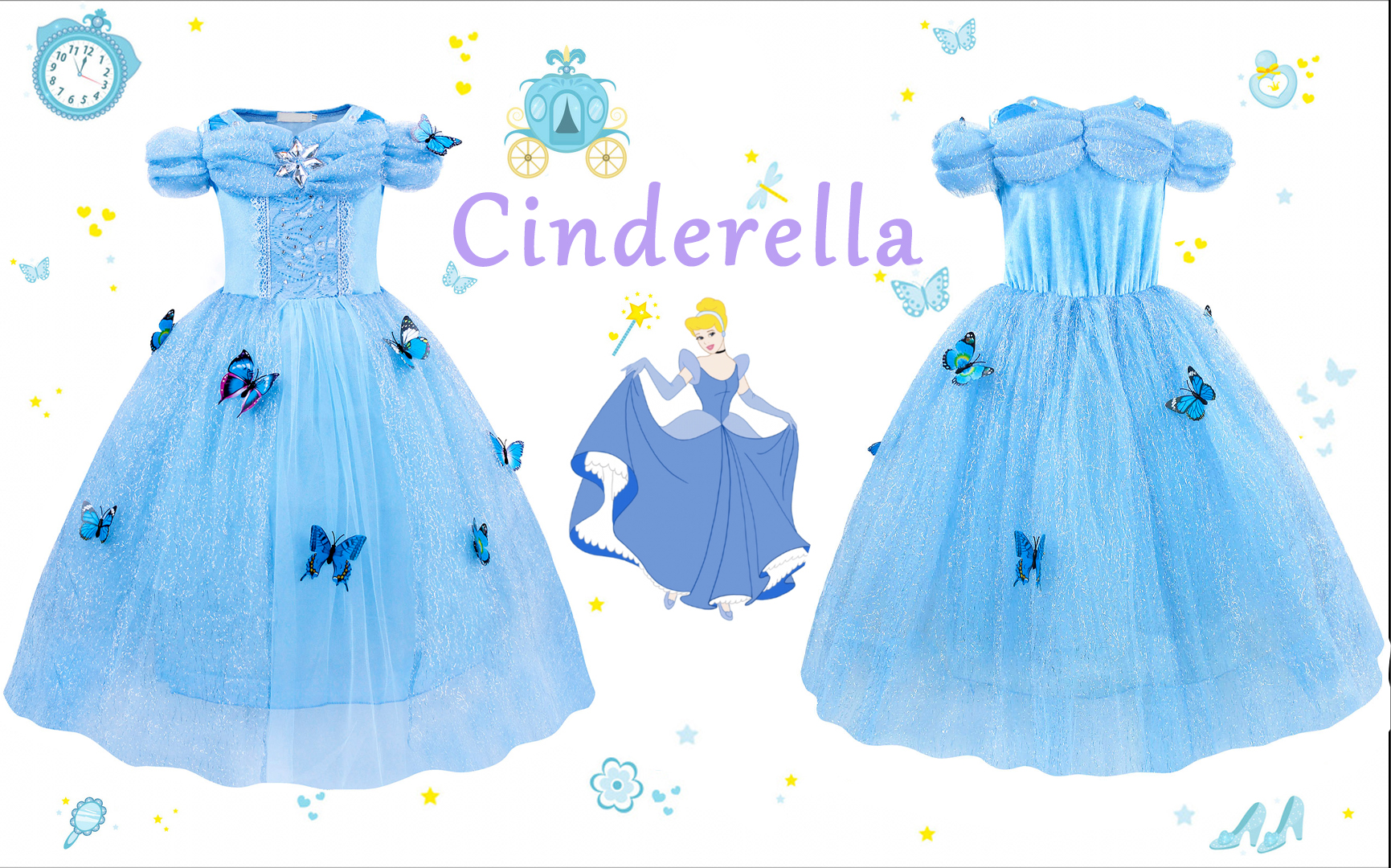 Cinderella butterfly dress best sale