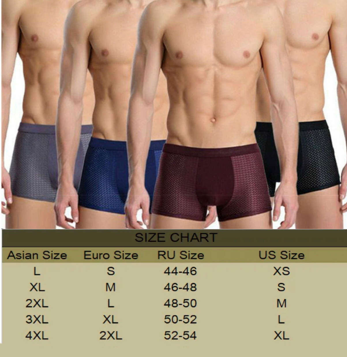 [MAOINGMEN] 4 Pcs Men's Underwear Boxer Brief For Men Ice Silk Summer ...