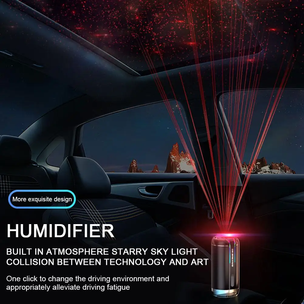 Car Air Refresher aromatherapy with LED amibent light and starry sky ...