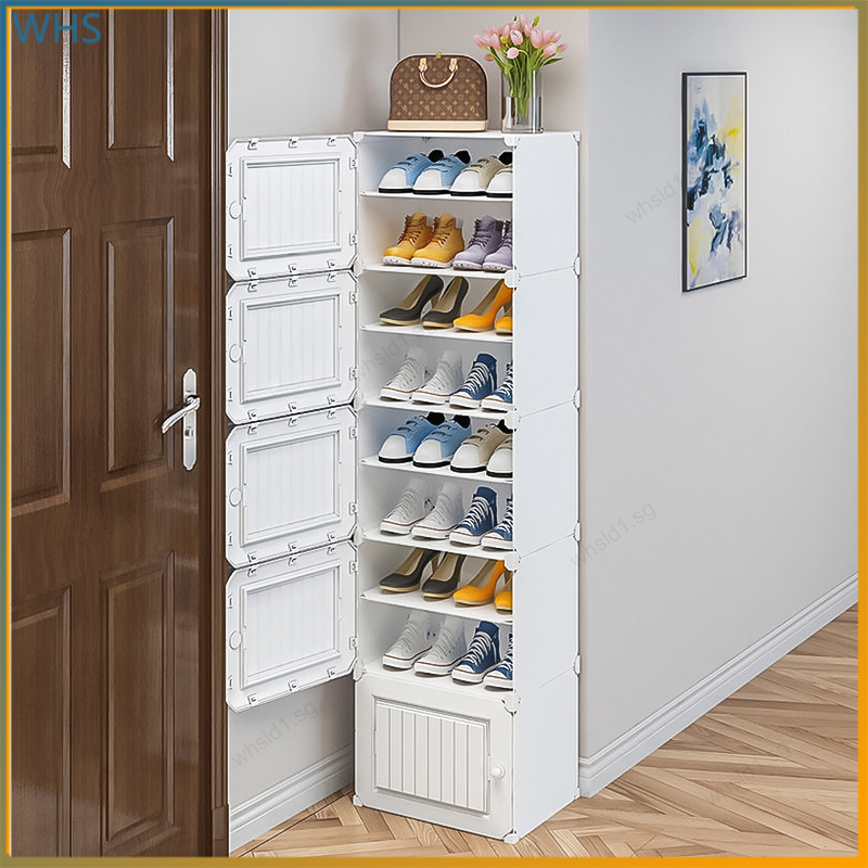 Shoe rack thickened shoe cabinet home entrance storage rack space ...