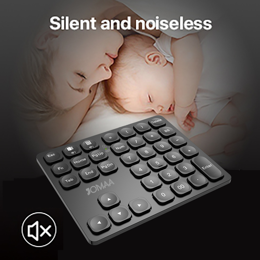 Jomaa 36keys Wireless Bluetooth Numeric Keyboard Wireless Rechargeable ...
