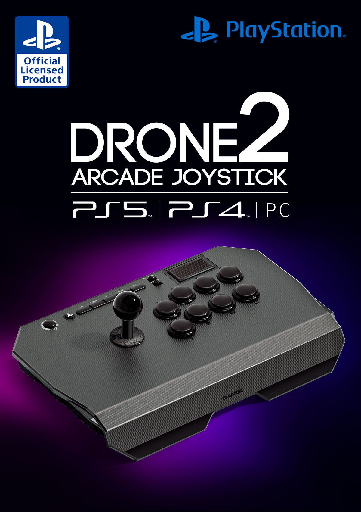 QANBA Drone 2 Arcade Stick Joystick for PS5 PS4 PC Fighting Stick