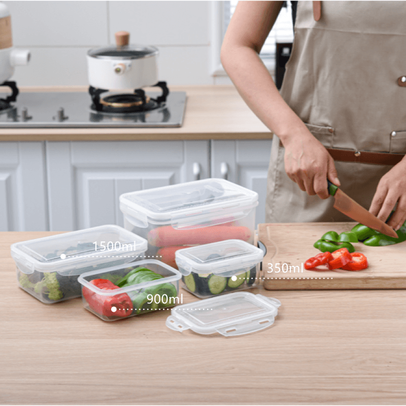 3 Pack Airtight Food Storage Container with Lid, Leak Proof Snap Lock ...