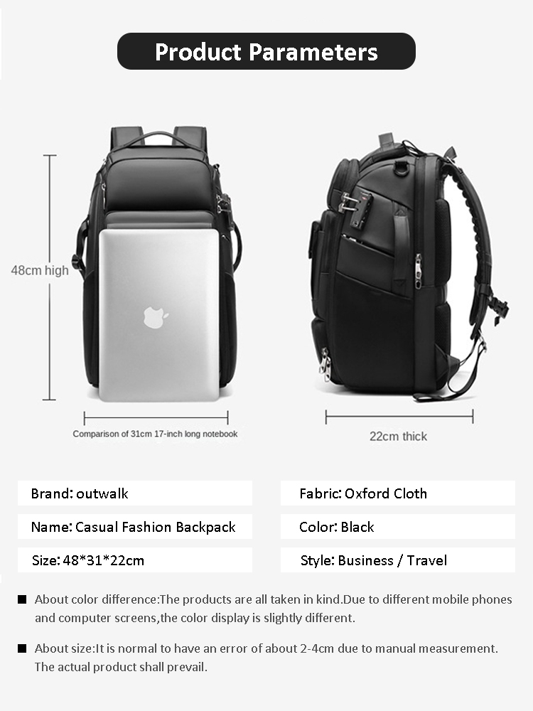 OUTWALK Waterproof Shockproof Double Shoulder Camera Backpack ...