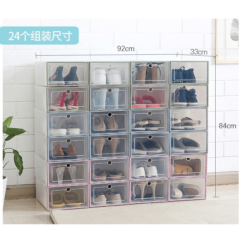 [SG Stock]Unisex Foldable Plastic Stackable Storage Shoes Shoe Box PP ...