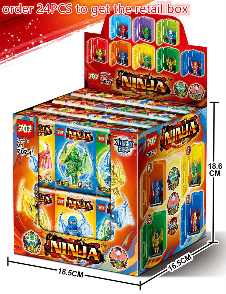 Bilind Bag With Display Box Figures Ninja Building Block Toys Go 707-1 ...
