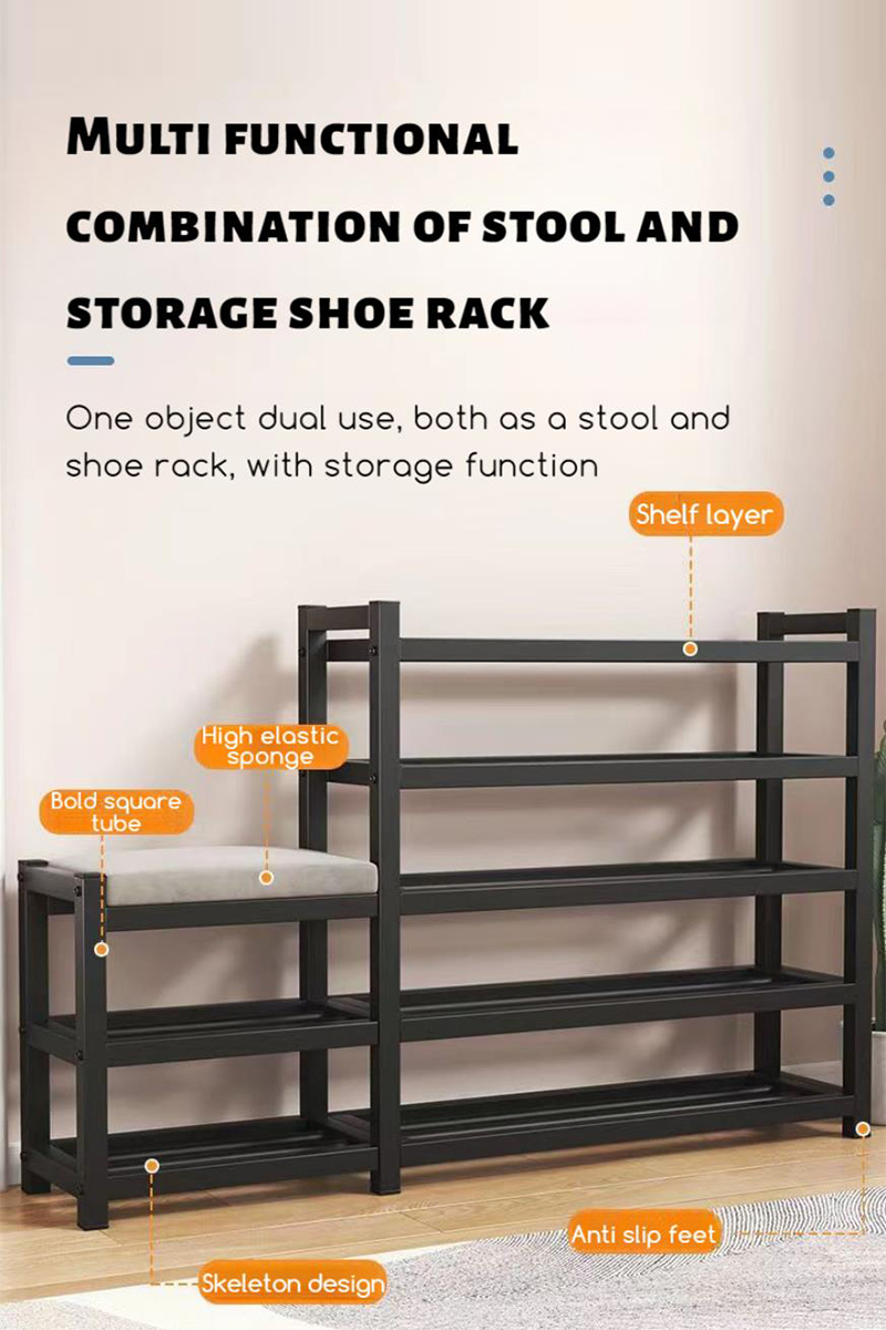 Multifunctional Shoe Bench Shoe Rack With Seat Shoe Changing Stool Home ...