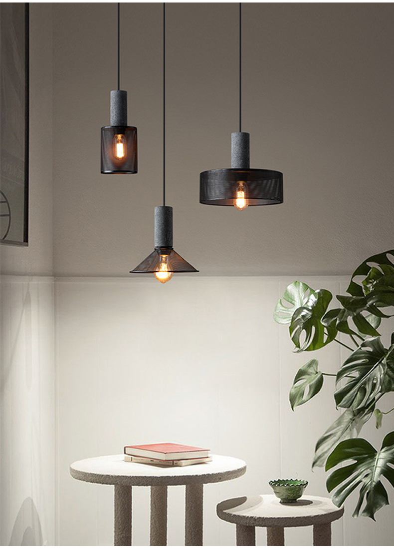 Industrial Style Cement Pendant Light Vintage Dining Light Led Kitchen ...
