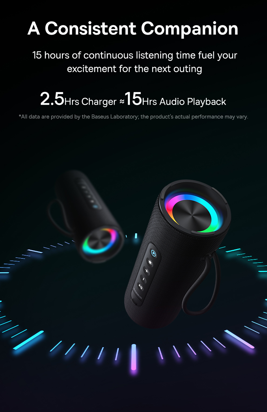 Baseus AeQur VO20 Portable Wireless Speaker 15W Bluetooth