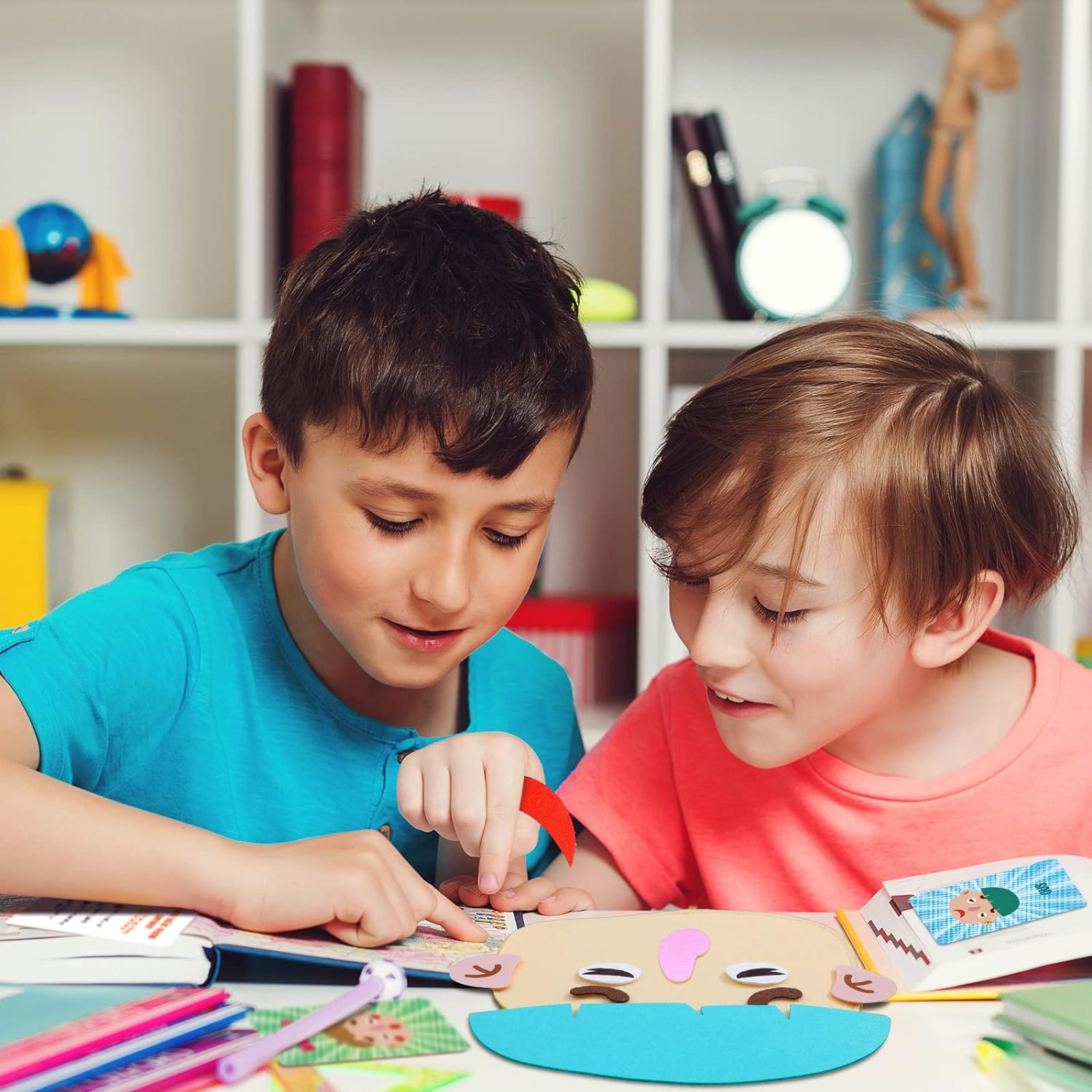 Kids Emotional Learning Felt Busy Board Family Persona with Emotion ...