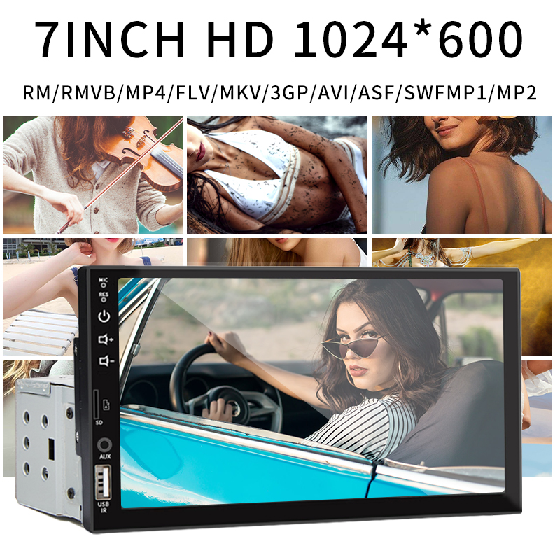 Central Multimedia Carplay Android Auto 1 Din 7 Inches MP5 Bluetooth ...