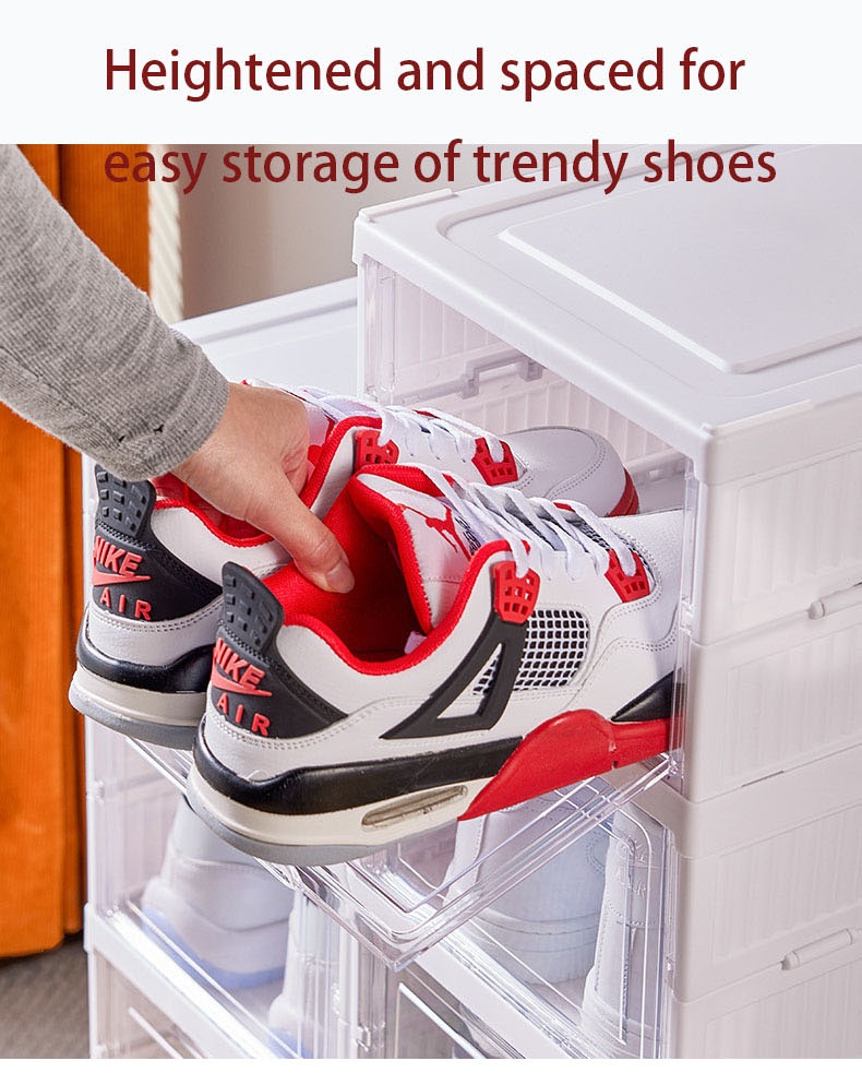 【FantasyLife.sg】Foldable Shoe Rack Shoes Storage Box Shoe Organiser Box ...
