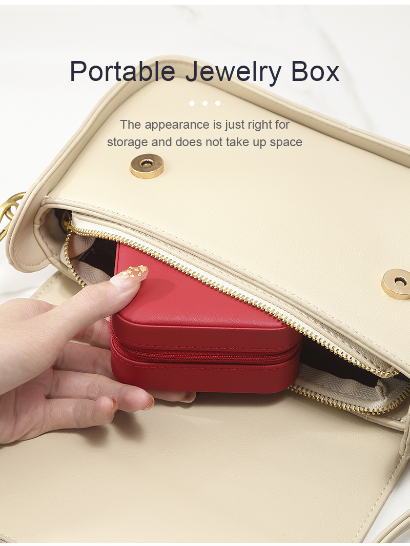 2-In-1 Travel Jewelry Case, Small Jewelry Box Organizer, Travel Jewelry