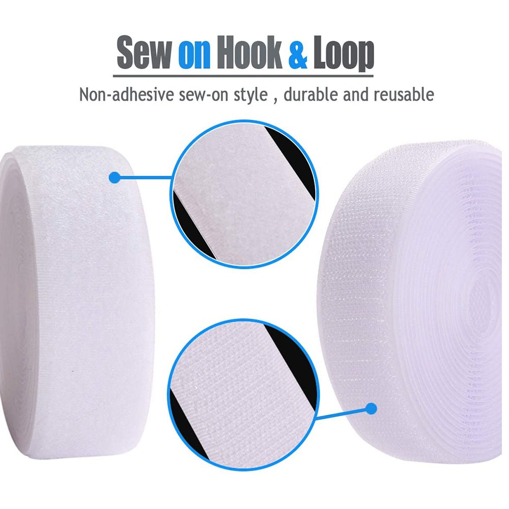 1 Or 5 Meters Sew Loops and Hooks, Non-Adhesive Back Nylon Fabric Tape ...
