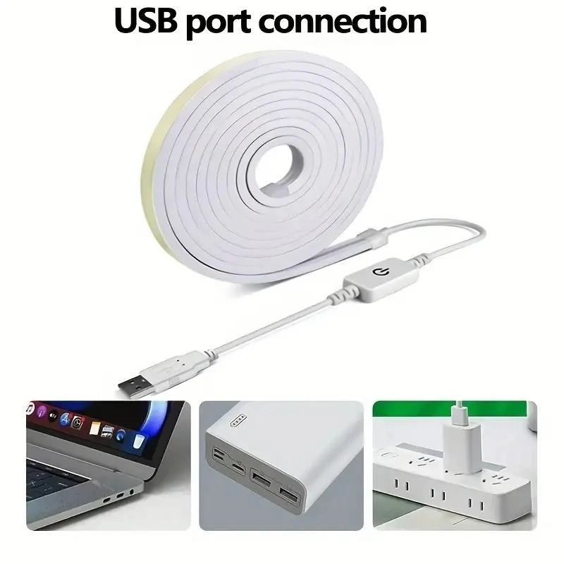 9 Colors Neon Rope Lights 5V USB Touch Dimmable LED Strip Lights ...