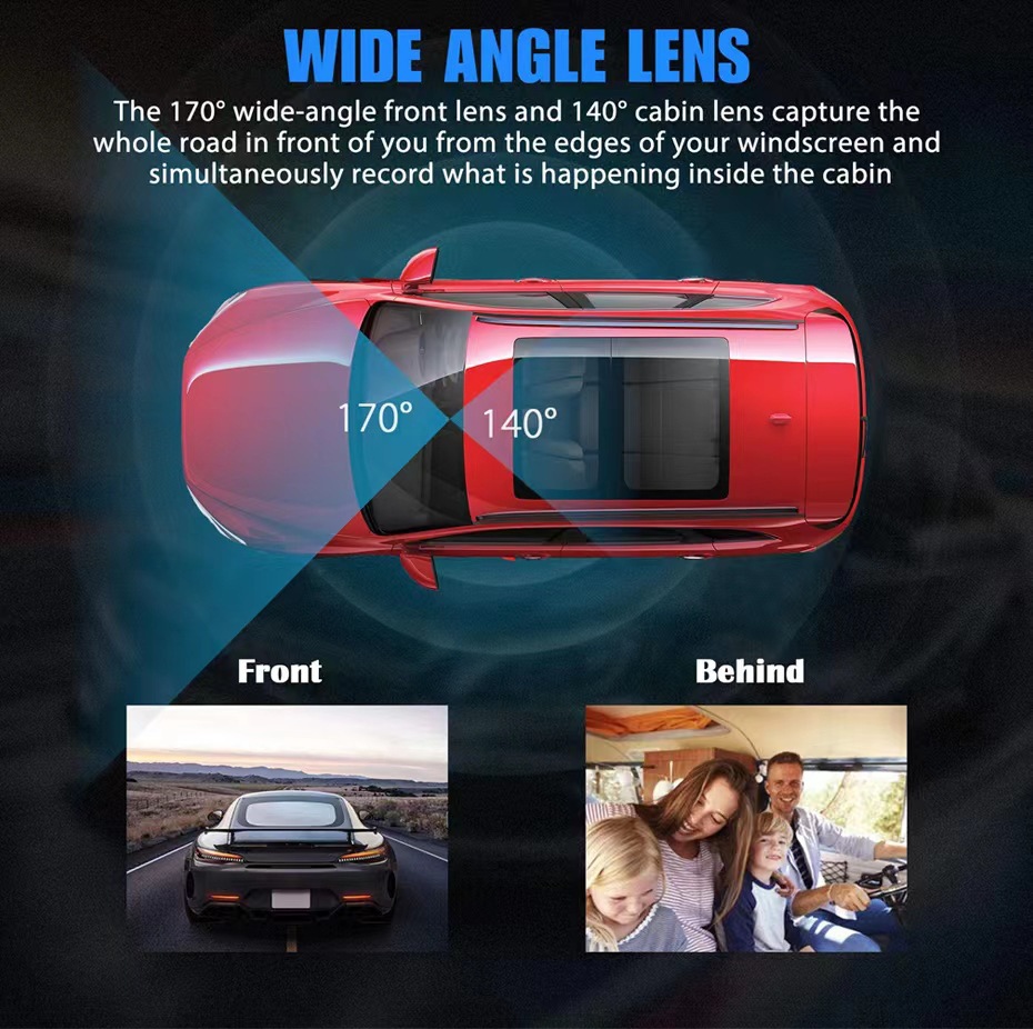 🇸🇬 SELLER- 3 Lens Car camera cam Recorder 1080P DVR Dash Camera Front ...