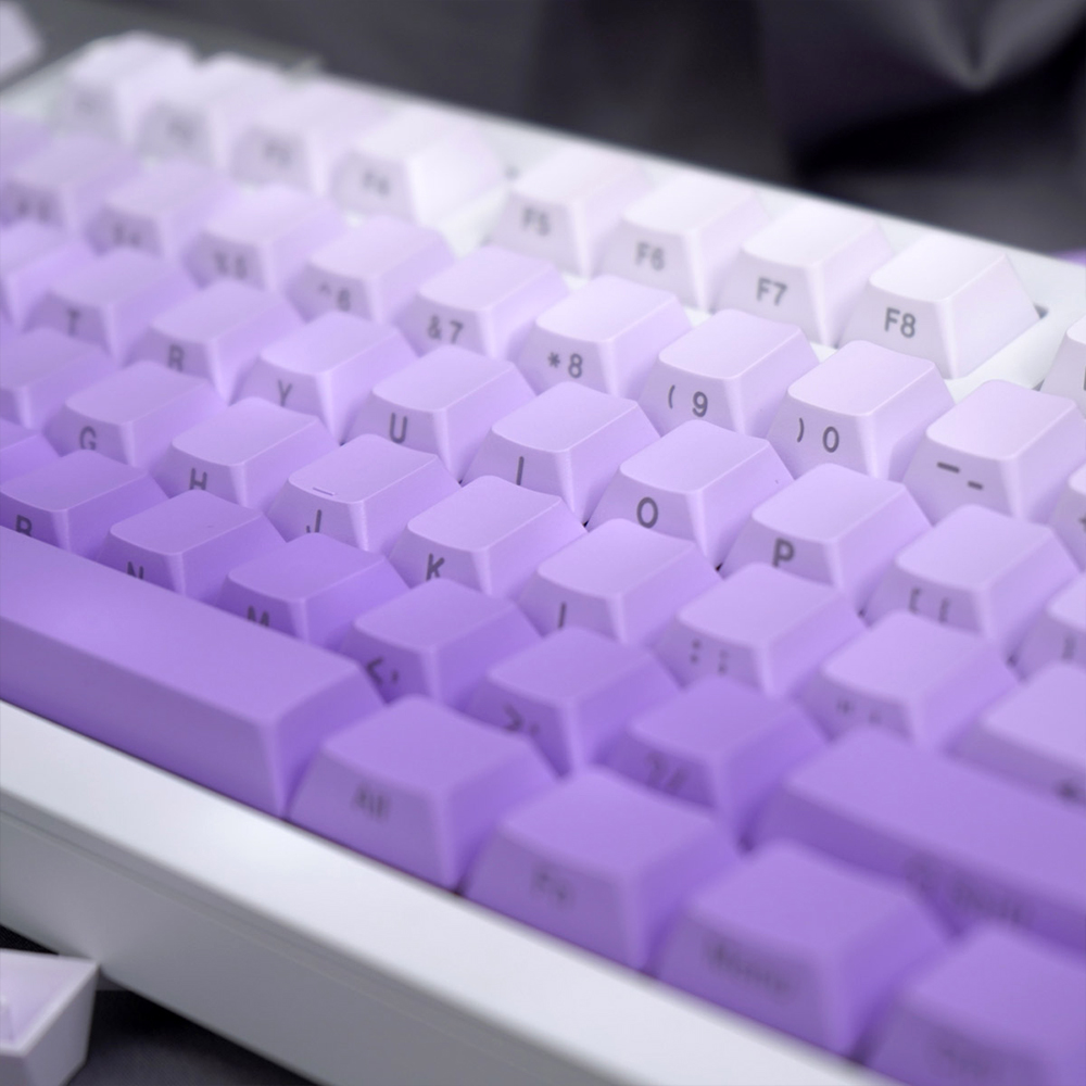 Gradient Color Keycaps 125Keys/Set Cherry Profile PBT Five-sided Heat ...