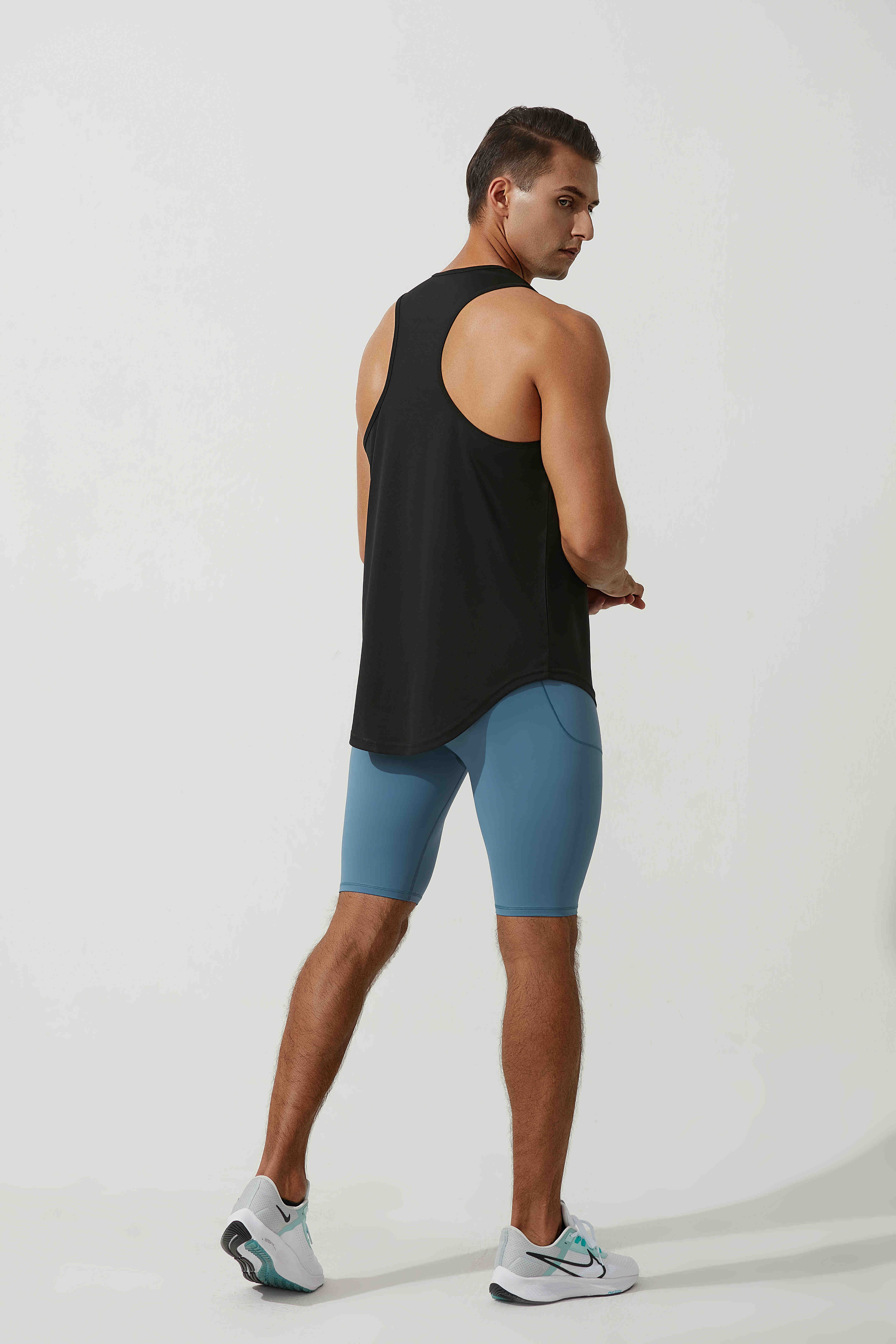 Men's Sports Racerback Vest Training Solid Singlet Quick-drying ...