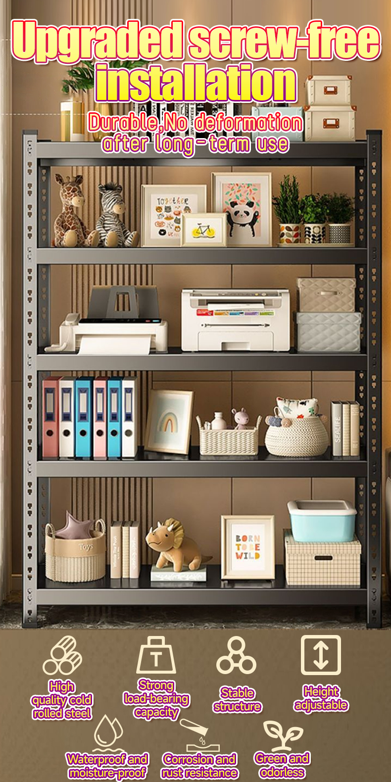 🔥SG Local Seller+Half Price🔥6 Layer Adjustable Storage Shelf Rack ...