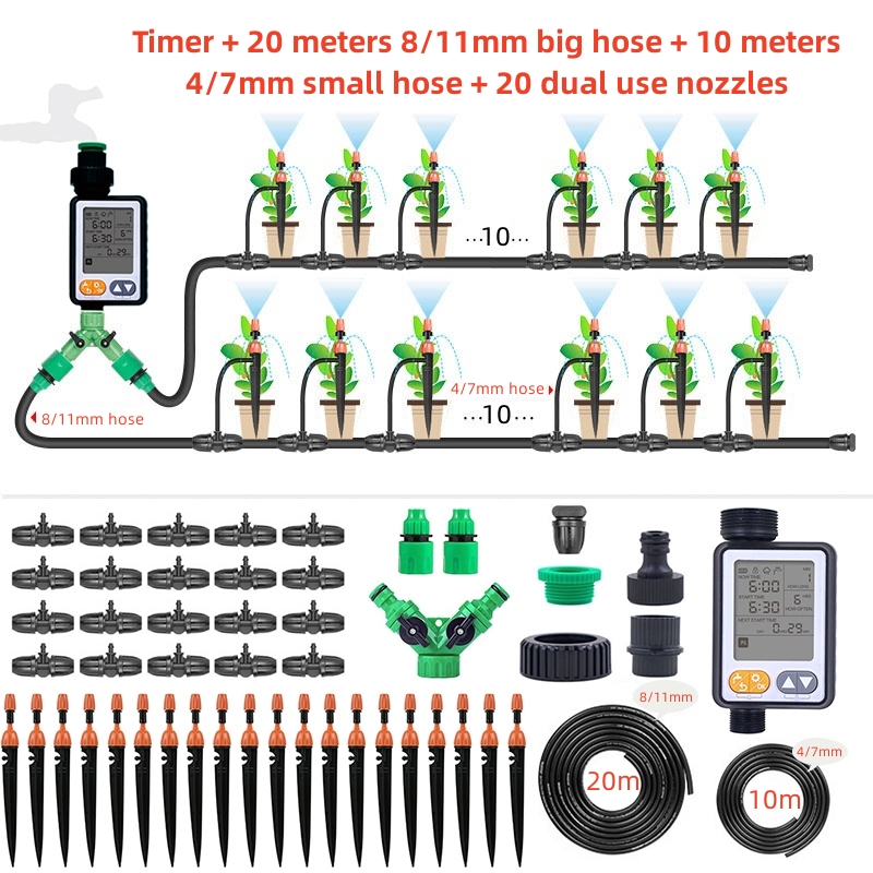 DIY Garden Drip Irrigation System Automatic Flowers Plants Watering Kit ...
