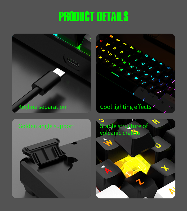 Mini 61 Key RGB Keyboard and Mouse Set