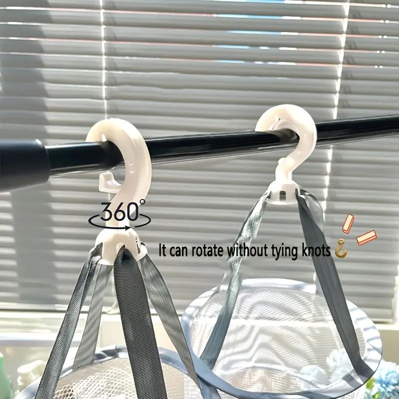 Drying Basket Windproof Drying Basket Foldable Polyester 360 Degrees ...