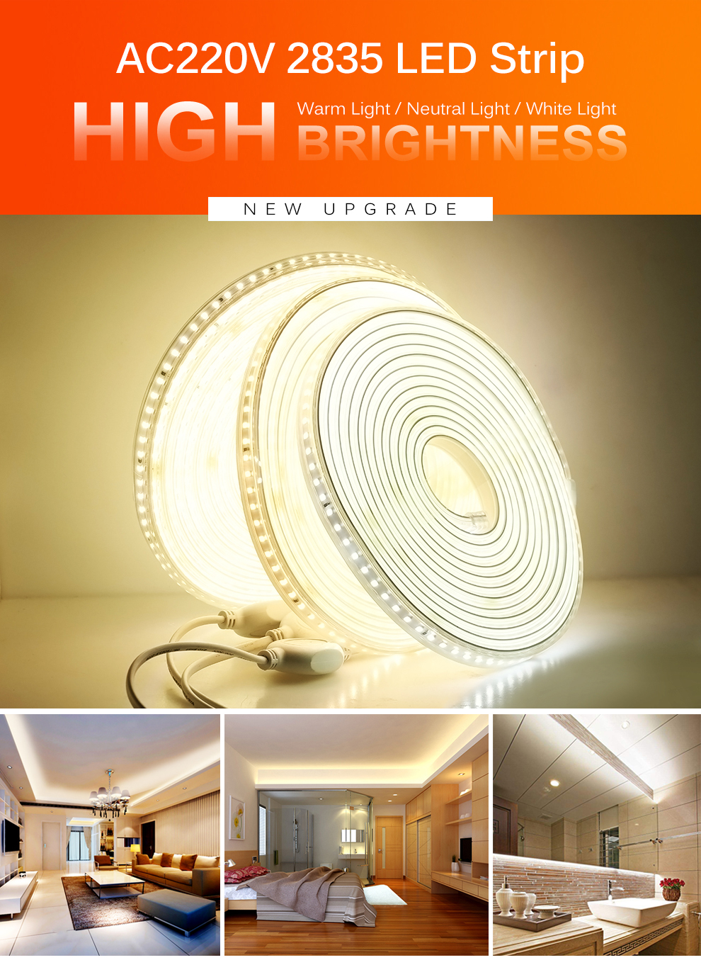 LED Strip light 2835 High Brightness 1m 2m 3m 4m 5m 6m 8m led