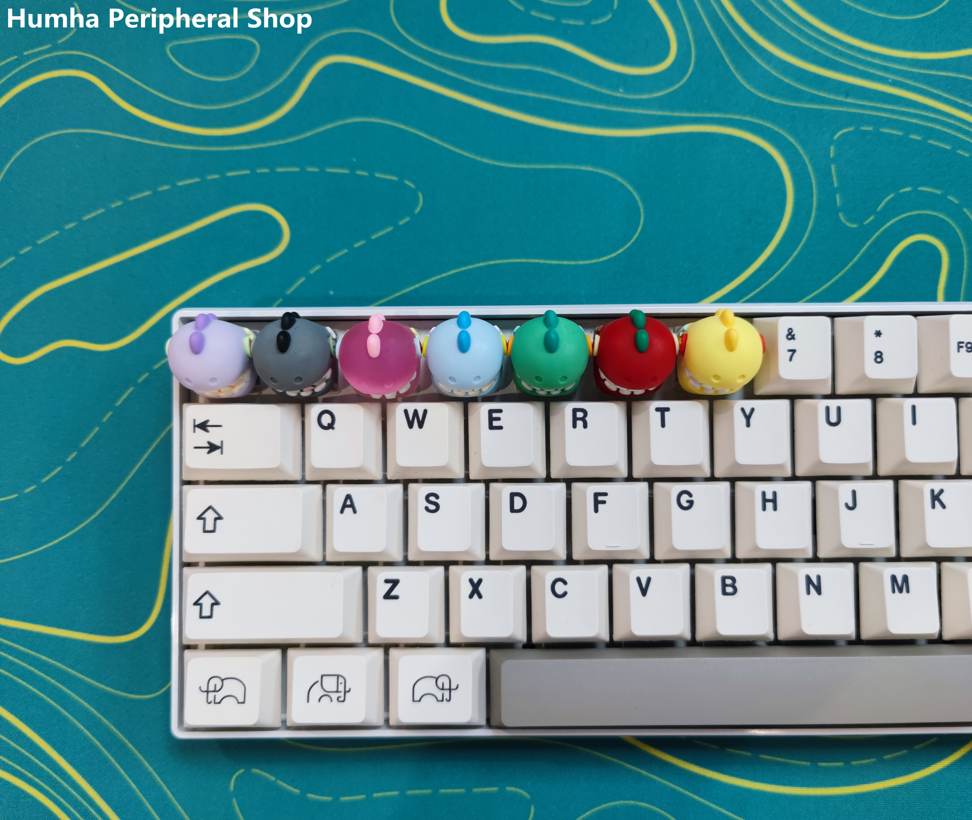 Humha artisan keycap Muppets dinosaurs keycap Hand made Resin keycap ...