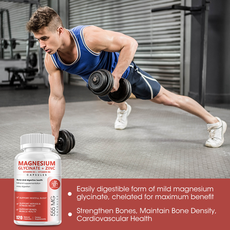 iMATCHME Magnesium Glycinate + Zinc Vitamin D3 B6 Heart Healthy Bone ...