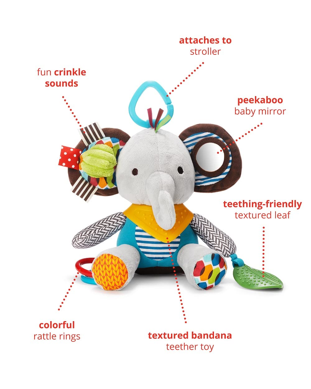 Bandana Buddies Baby Activity and Teething Toy with Multi-Sensory ...