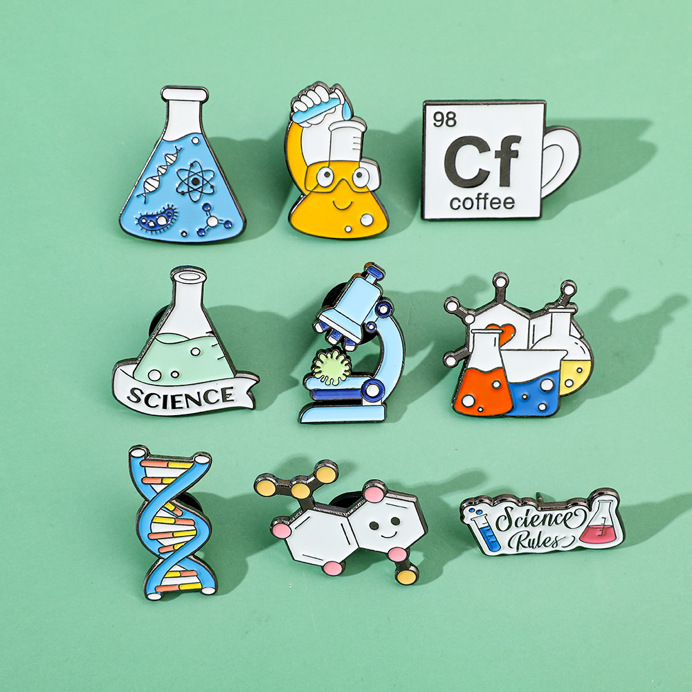Funny Science Math Enamel Pin Chemical Metal Brooch Badges Chemical ...