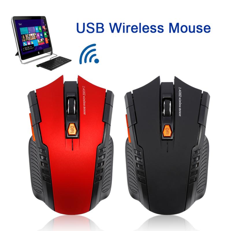 2.4G Wireless Mouse Buttons Gamer Mouse With USB Receiver 1600DPI 10M ...