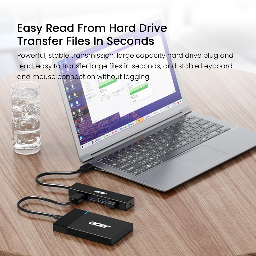 Acer USB Docking Station 4 Ports USB 3.0 HUB 350MB/s High-Speed Data ...