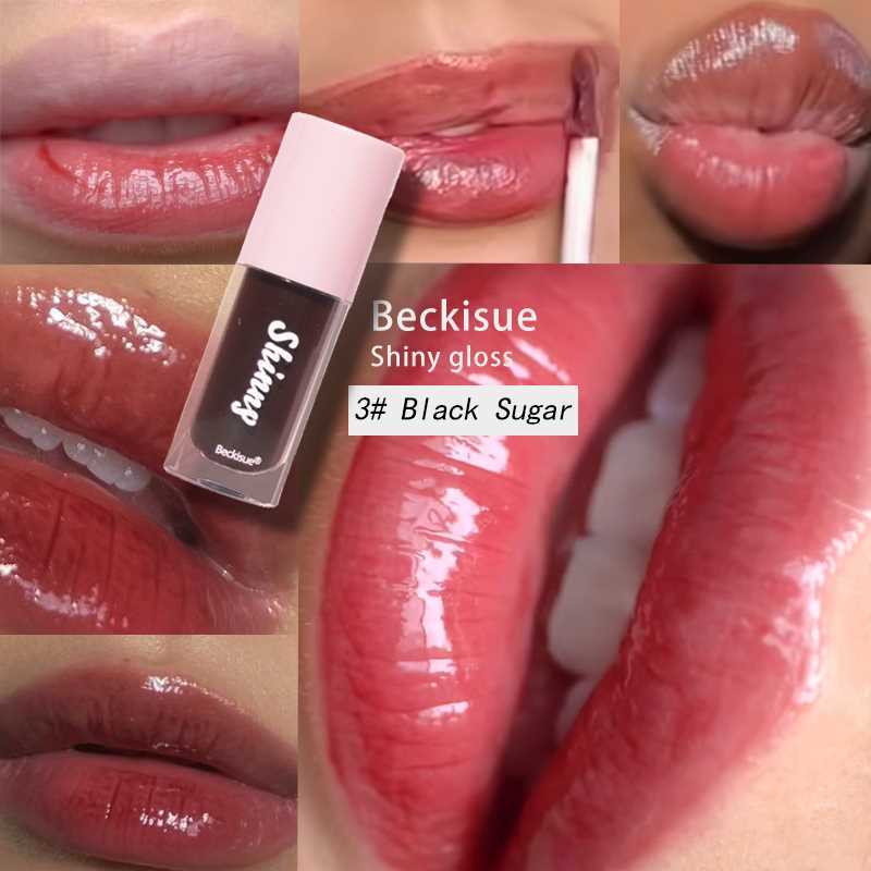 Translucent Black Lip Glaze Lip Oil Water Gloss Mirror High Gloss Lip ...
